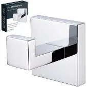 Delvant Square Chromen Handdoekhaak - RVS Wandhaak