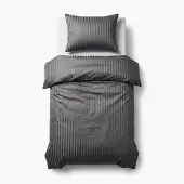 Sleeptime dekbedovertrek Dallas antraciet - Microvezel - 140x220