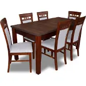 AEA Klassische Designer Esszimmer Garnitur Holz Tisch + 6 Stühle Stuhl Garnitur