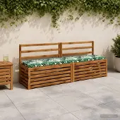 vidaXL Bankkussen SOEST 100% Polyester Bladpatroon 170 x 40 x 5 cm