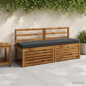 vidaXL Bankkussen SOEST 100% Polyester Antraciet 160 x 40 x 8 cm