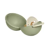 BIBS - Colour Pacifier Round Latex & Pacifier Case Mini - Ivory / Sage - Size 1