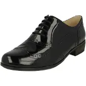 Clarks Shoes Hamble Eiken Zwarte Lak Schoenen