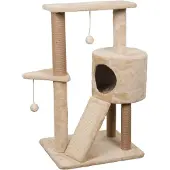 Flamingo Kraboom Paradiso – Beige, 86 cm | Veelzijdig krab- en speelboom voor