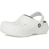 Crocs Uni Kinder Classic gevoerde clogs, model K Clog, wit/grijs, maat 29/30 EU