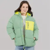 Lagooners Meisjes Brekon Korte Puffer Jas Green Bay