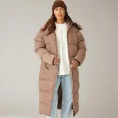 Bench Dames Ryelle Maxi Lengte Puffer Jas Light Brown