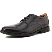 Clarks Shoes heren Oxford-schoen, model Whiddon, glad leer, zwart, maat 41 EU