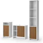 Vicco Badkamermeubelset Norea, Eiken/Wit, 3-delig