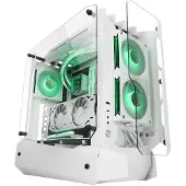 Mars Gaming MC-EDGEW, Midi-tower, PC, Wit, ATX, Micro ATX, Mini-ITX, SGCC, Gehard glas, Gaming