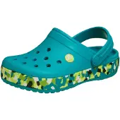 Crocs Uni Kinder Crocband Confetti Band Klompen, Turbo Teal Multi, maat 2