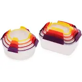 Joseph Joseph Nest Lock 8-delige Vershoudbakken set, Rond & Vierkant