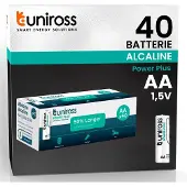 Uniross LR6 AA Power Plus Alkaline AA Battery Box 40