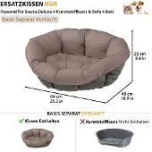 Ferplast vervangingskussen voor honden- en kattenboxen, een bekleed kussen voor konijnenhokken