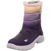 Superfit Snowboots 'Aurora' greige / lichtlila / donkerlila / perzik