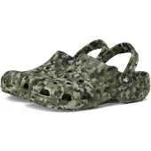 Crocs , Uni, Volwassenen, Classic Confetti Clog, Olijfgroen/Multicolor, Maat 36-37