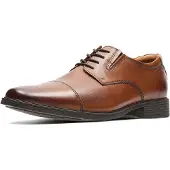 Clarks Tilden Cap, herenmodel, donkerbruin leer, maat 10.5