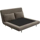 HOMCOM Sofa Bed-Polyester, beukenhout-141L x 90B x 81H cm-Donkerbruin