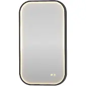 Basic Line Lorenzo Spiegel Afgeronde Hoeken - Directe LED Verlichting Rondom - 40x70cm - Mat Zwart - Glas - Afgeronde Hoeken - Spiegels, Badkamerspiegels - 8718835667849