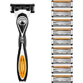 BIC Hybrid 5 Flex scheermes voor heren, natte scheerapparaat met 10 verwisselbare mesjes