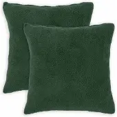 vidaXL Kussensloop 2 st HEERLEN Donkergroen 80 x 80 cm Bouclé