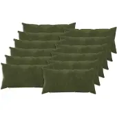 vidaXL Kussensloop 12 st HEERLEN Groen 40 x 80 cm Microfiber Fleece