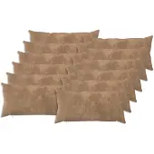 vidaXL Kussensloop 12 st HEERLEN Taupe 40 x 80 cm Microfiber Fleece