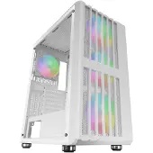 Mars Gaming MC-VAULTW, Midi-toren, PC, Wit, ATX, Micro ATX, Mini-ITX, Gaas, SGCC-staal, Gehard glas, Gaming
