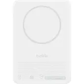 Belkin BoostCharge Slim Powerbank 10.000 mAh – Qi2 15W – MagSafe-compatibel – USB-C 30W – Uitklapbare Standaard – Wit
