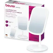 Beurer BS 47 Make-up Spiegel - Spiegel met LED Verlichting – Badkamerspiegel - 3 Lichtstanden – Dimbaar - Smart touch – Magnetisch – Oplaadbaar – 15 x 21 cm - 3 Jaar garantie - Wit