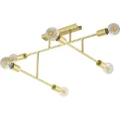 Eglo Belsiana 1, 6 lampen, E27 fitting, IP20, geborsteld staal