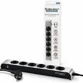 OEHLBACH Powersocket 505, 1,5 meter, voor intern gebruik, aluminium, kunststof, aluminium, antraciet, 6 stopcontacten, 120 V