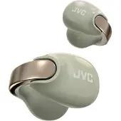 JVC Nearphones HA-NP1T-GN: Draadloze oordopjes met een oorclip-design, verkrijgbaar in een parelmoerlook