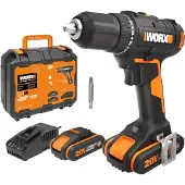 WORX Accuboormachine 20V, 45 Nm, model WX108, 20V (2x2 Ah)