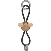 Kay Bojesen Denmark Kay Bojesen aap sleutelhanger Teak-limba hout, zwart leer
