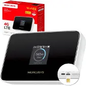 Mercusys MT115, Router, Zwart, Wit, Draagbaar, TFT, 3,66 cm (1,44"), 802.11b, 802.11g, Wi-Fi 4 (802.11n), Wi-Fi 5 (802.11ac), Wi-Fi 6 (802.11ax)