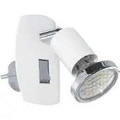 Eglo Witte stekkerspot Mini 4 met schakelaar