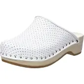 Berkemann STANDARD TOEFFLER houten slippers, uni, wit, model 00400-100 , maat 1: 37,5 (4,5)