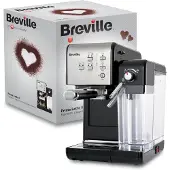 Breville PrimaLatte II koffie-espresso machine met pomp, 19 bar, melkopschuimer, zwart/zilver, model VCF108X01. Rijk aan aroma's en facetten