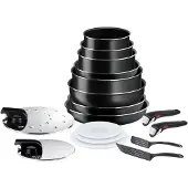 Tefal Ingenio L1599702, Mixset, Zwart, Aluminium, Titanium coating, Zwart, Temperatuurindicator