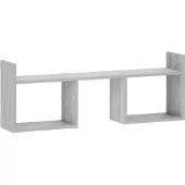 vidaXL Wandplank Grijs Sonoma 90 x 17 x 32 cm Bewerkt hout
