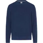 Brax Roy Regular Fit Gebreide trui ronde hals Steel Blue, Effen