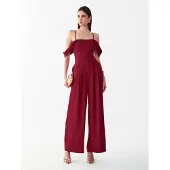 BWLDR Jumpsuit 'Chessie' wijnrood