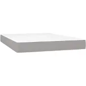 vidaXL Pocketveringmatras medium full 137x190x20 cm stof lichtgrijs
