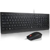 Lenovo 4X31R64420, Volledige grootte (100%), Kabel, USB, Zwart, Inclusief muis