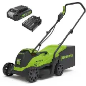 Greenworks 24V accu-grasmaaier, draadloos, met borstelloze motor, geschikt voor kleinere gazons