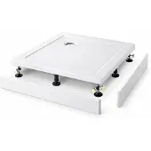 Saniclear Dura douchebak 90x90cm vierkant met paneel wit