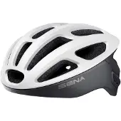 Sena Bike R1 Smart Fietshelm, mat wit, maat L (59 63cm), moderne fietshelm met slimme functies