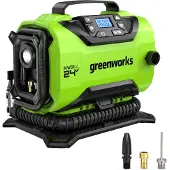 Greenworks G24IN accu-luchtpomp, 11 bar, geschikt voor lage of hoge druk, met automatische uitschakeling