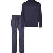 Hajo Pyjama lang 'Premium Cotton' donkerblauw